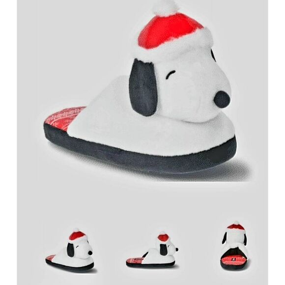 NWT UNISEX PEANUTS FAMILY CHRISTMAS CHARACTER KIDS SLIPPERS - Picture 1 of 5